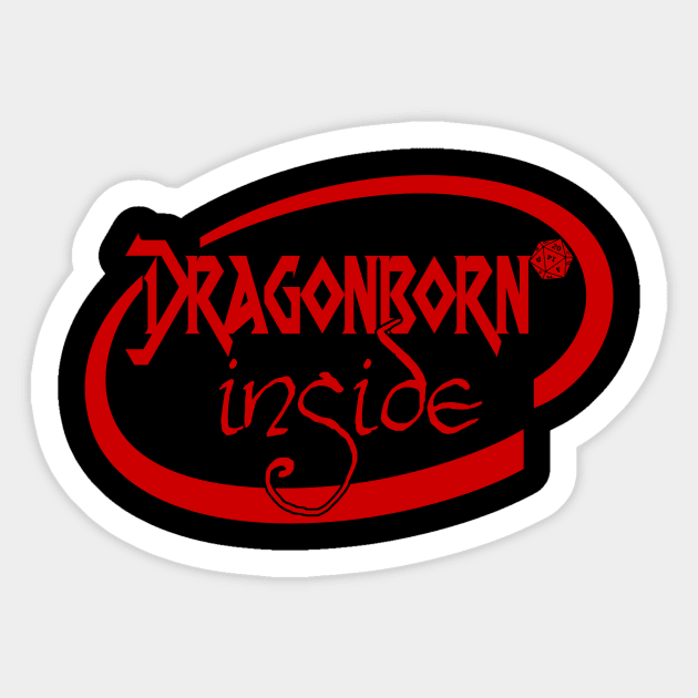 Dragonborn Inside Sticker by SimonBreeze